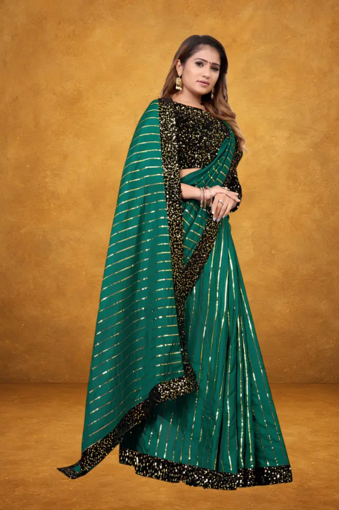 attiris green sequin saree (4).webp