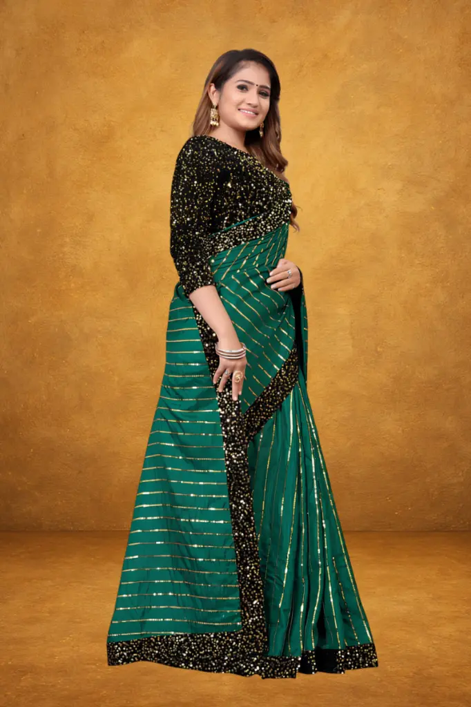 attiris green sequin saree (3).webp