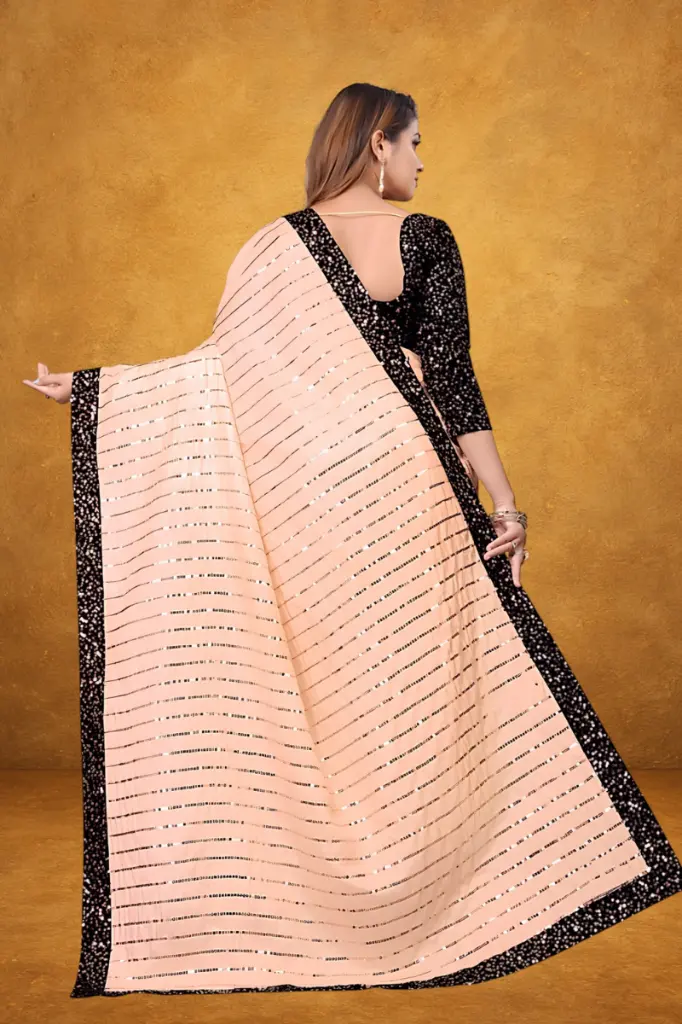attiris peach sequin saree (3).webp