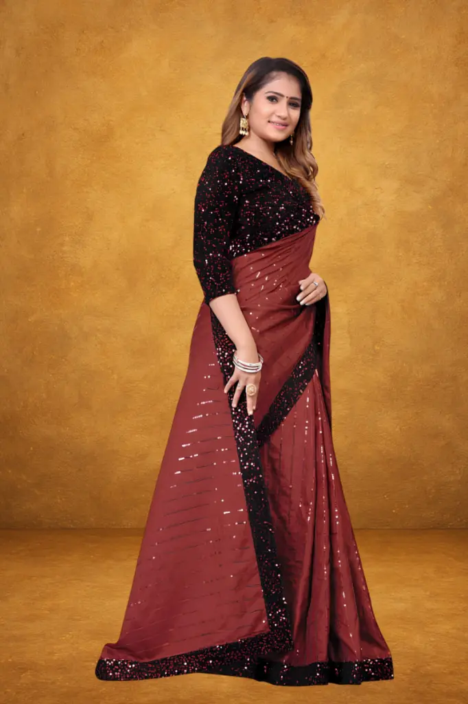attiris maroon sequin saree (5).webp
