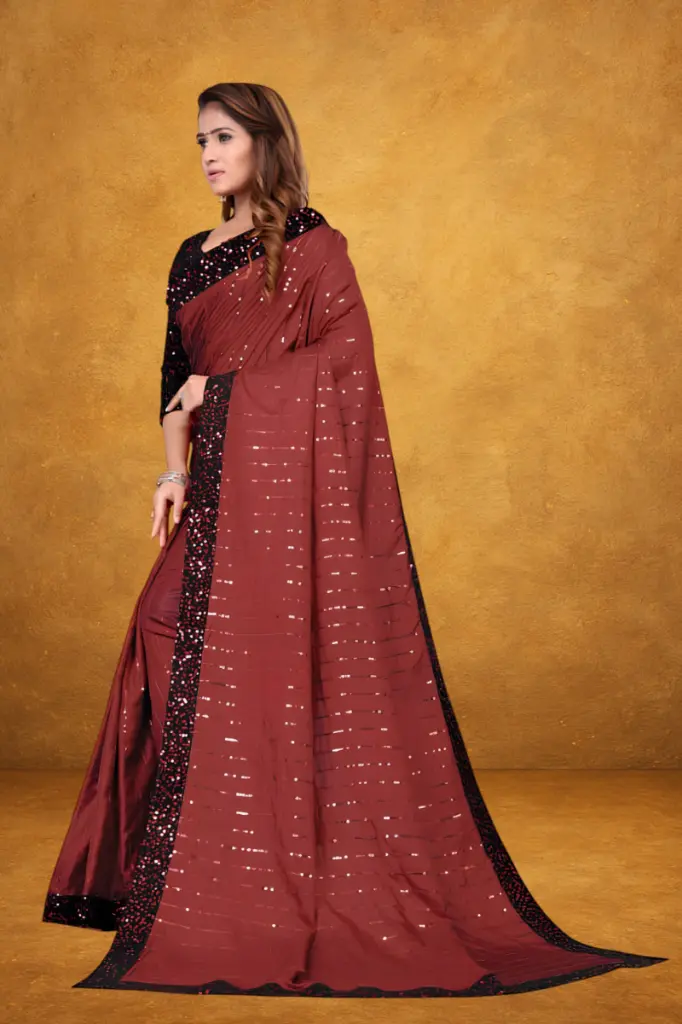 attiris maroon sequin saree (4).webp
