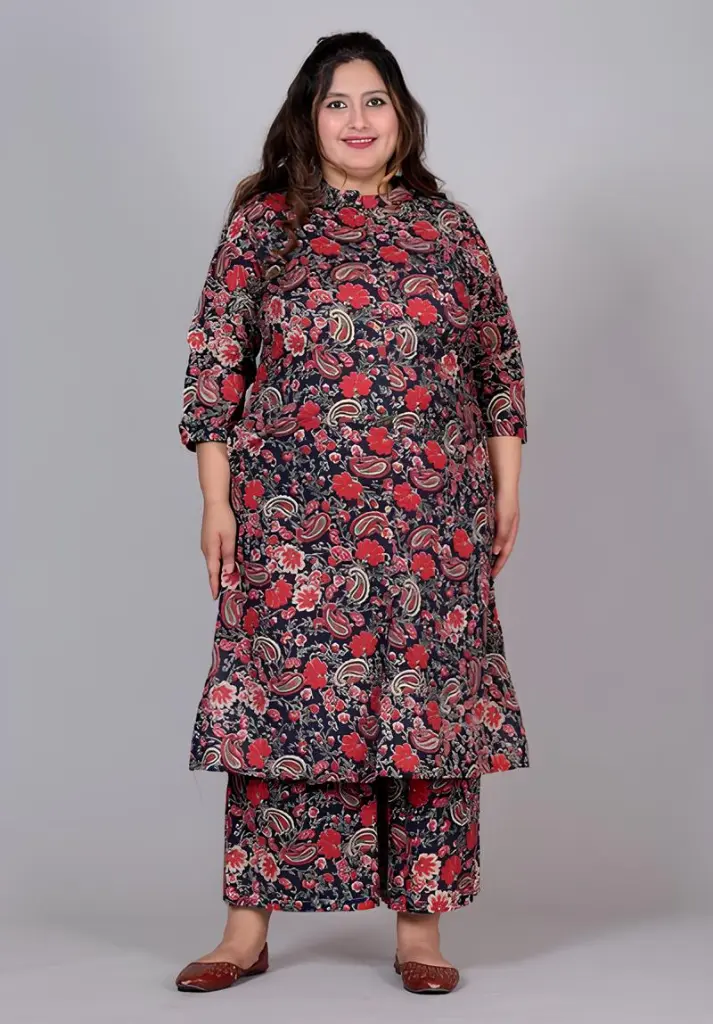Multicolor plus size kurta set (2).webp