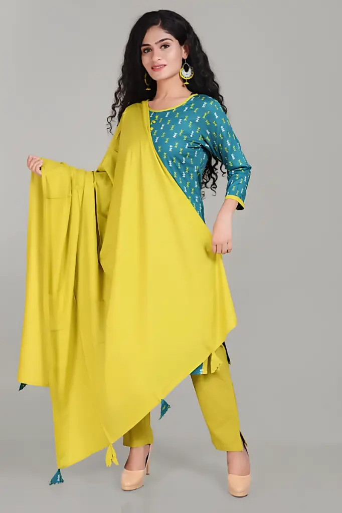 attiris green printed kurta set (7).webp