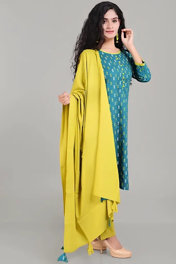 attiris green printed kurta set (4).webp