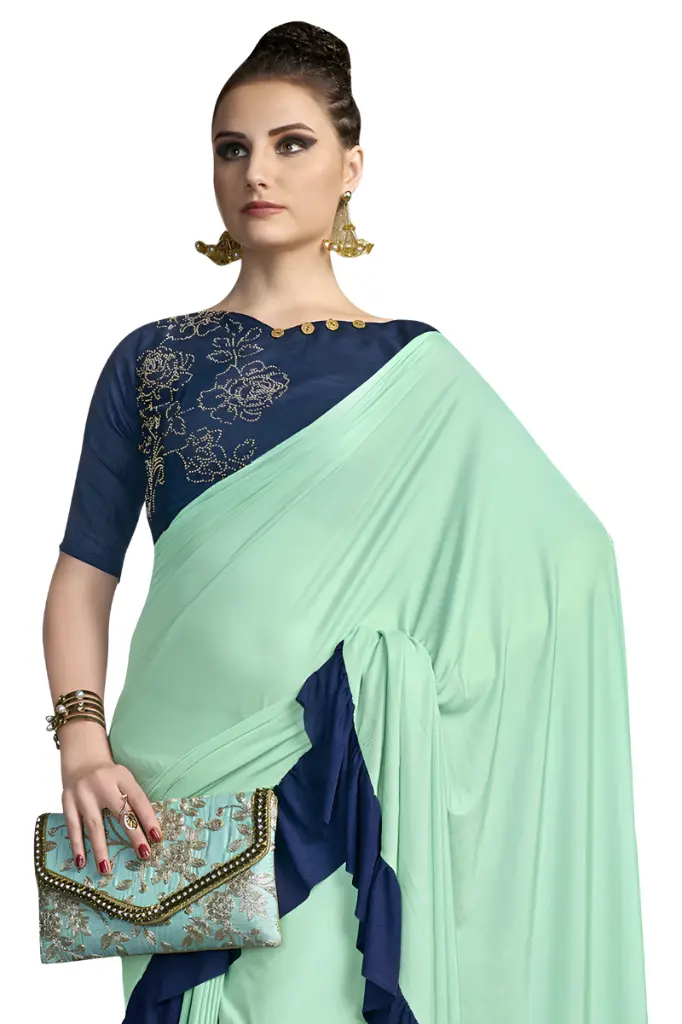 Attiris blue ready to wear saree (1).webp