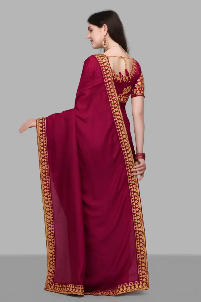 Attiris maroon border saree (4).webp