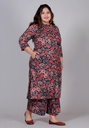 Women's Plus Size Cotton Printed Kurta Set, Multicolor