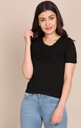 Women's Viscose Rayon Solid Top, Black