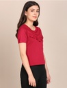 Women's Viscose Rayon Solid Top, Red