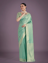 Women's Banarasi Silk Zari Saree, Green