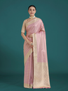 Women's Banarasi Silk Zari Saree, Pink