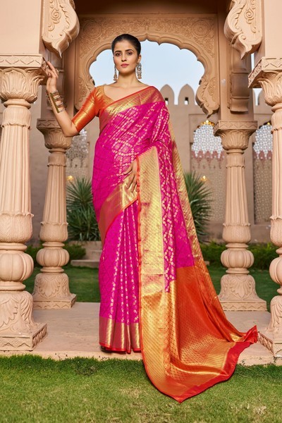 [SAR073] Women's Banarasi Silk Blend Saree