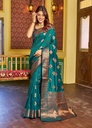 Women's Banarasi Silk Blend Saree, Green