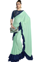 Women's Georgette Ready to wear Saree, Blue