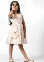Girl's Cotton Striped Dress with Purse, Pink