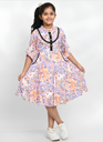 Girl's Cotton Floral Printed Dress